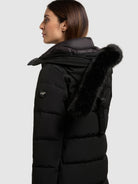 khujo-mantel-edem2-black-damen-steppmantel-wadenlang-wattiert image 8
