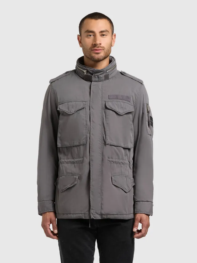 khujo-jacke-ovin-damen-fieldjacket-sea-grey-regular-fit-military image 1