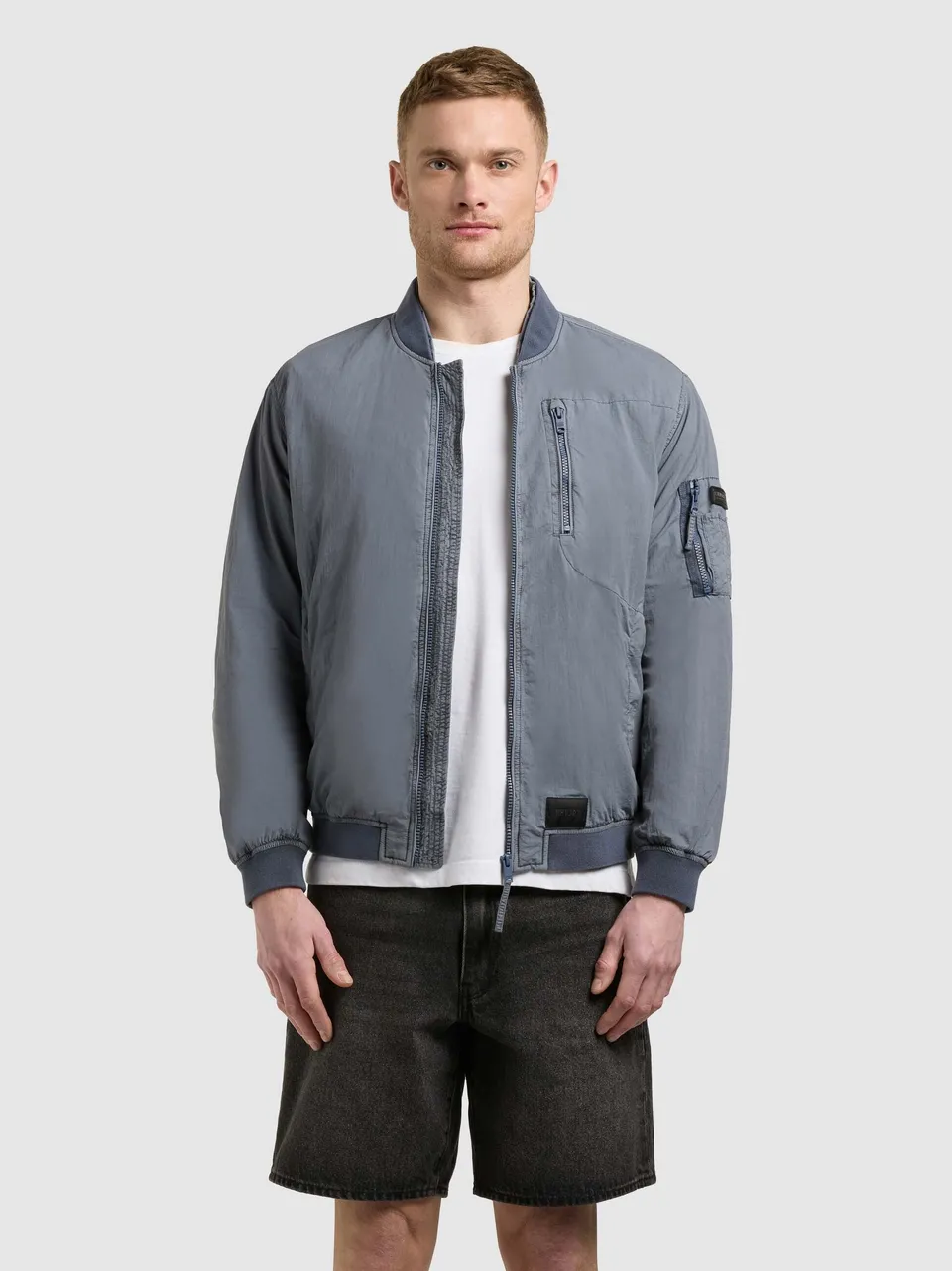 khujo-ibe-blousonjacke-misty-blue-garment-dye image 1