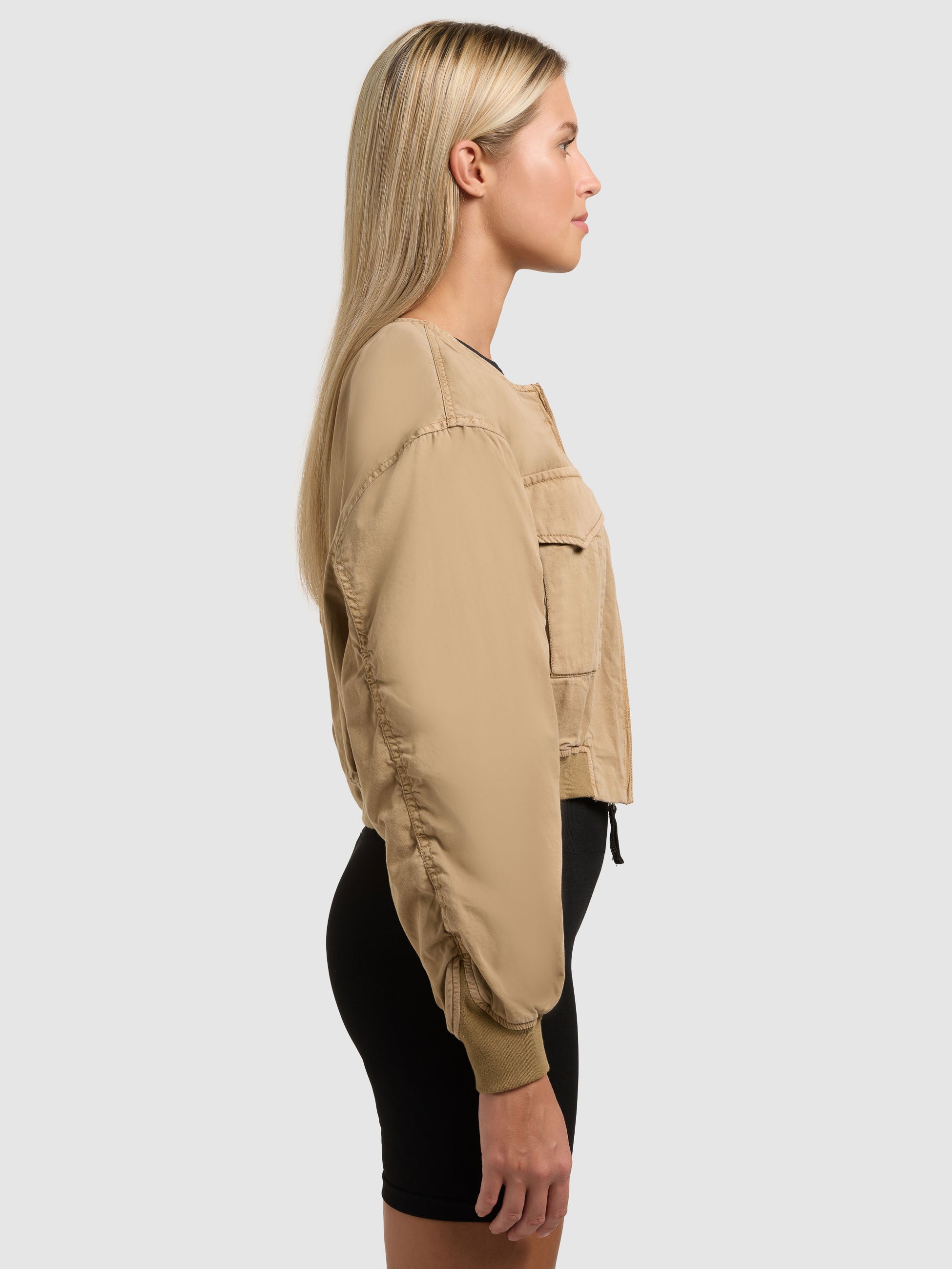 khujo-jacke-romy-dark-beige-kurze-blouson-cargojacke-damen image 8