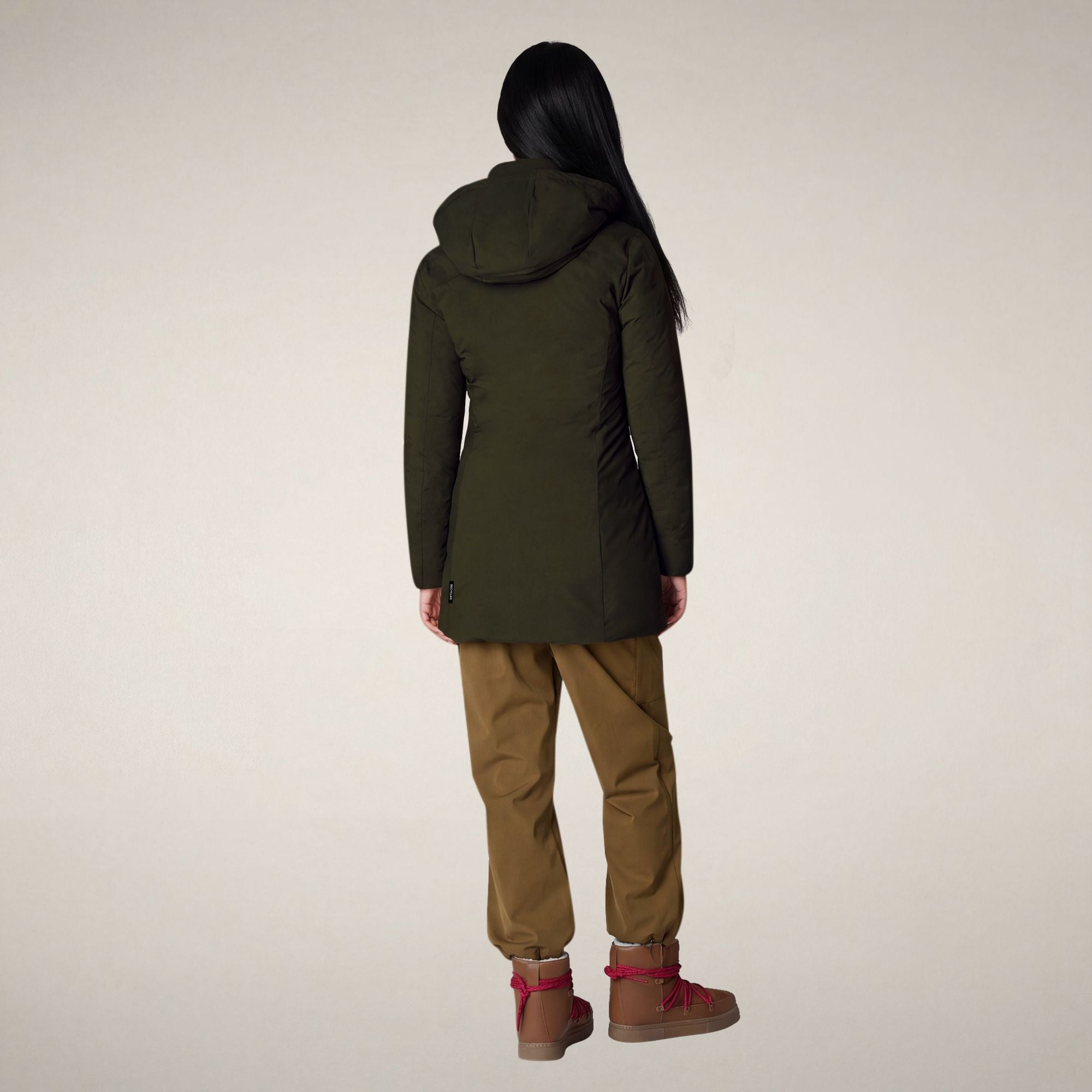 save-the-duck-rachel-damen-parka-dunkelgr-n-mit-recycled-plumtech image 2