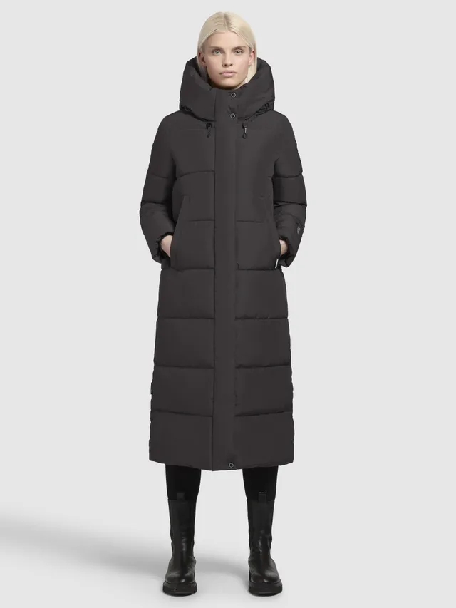 khujo-coat-soulani4-dark-gray-wadenlanger-winter-steppmantel-mit-kapuze image 1