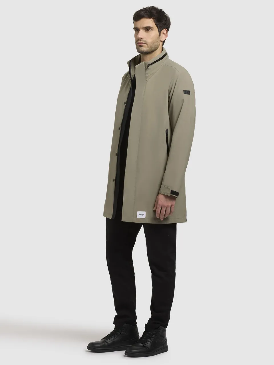 khujo-yimm-kurzmantel-graugr-n-sommerparka-regular-fit-mit-verstaubarer-kapuze image 1