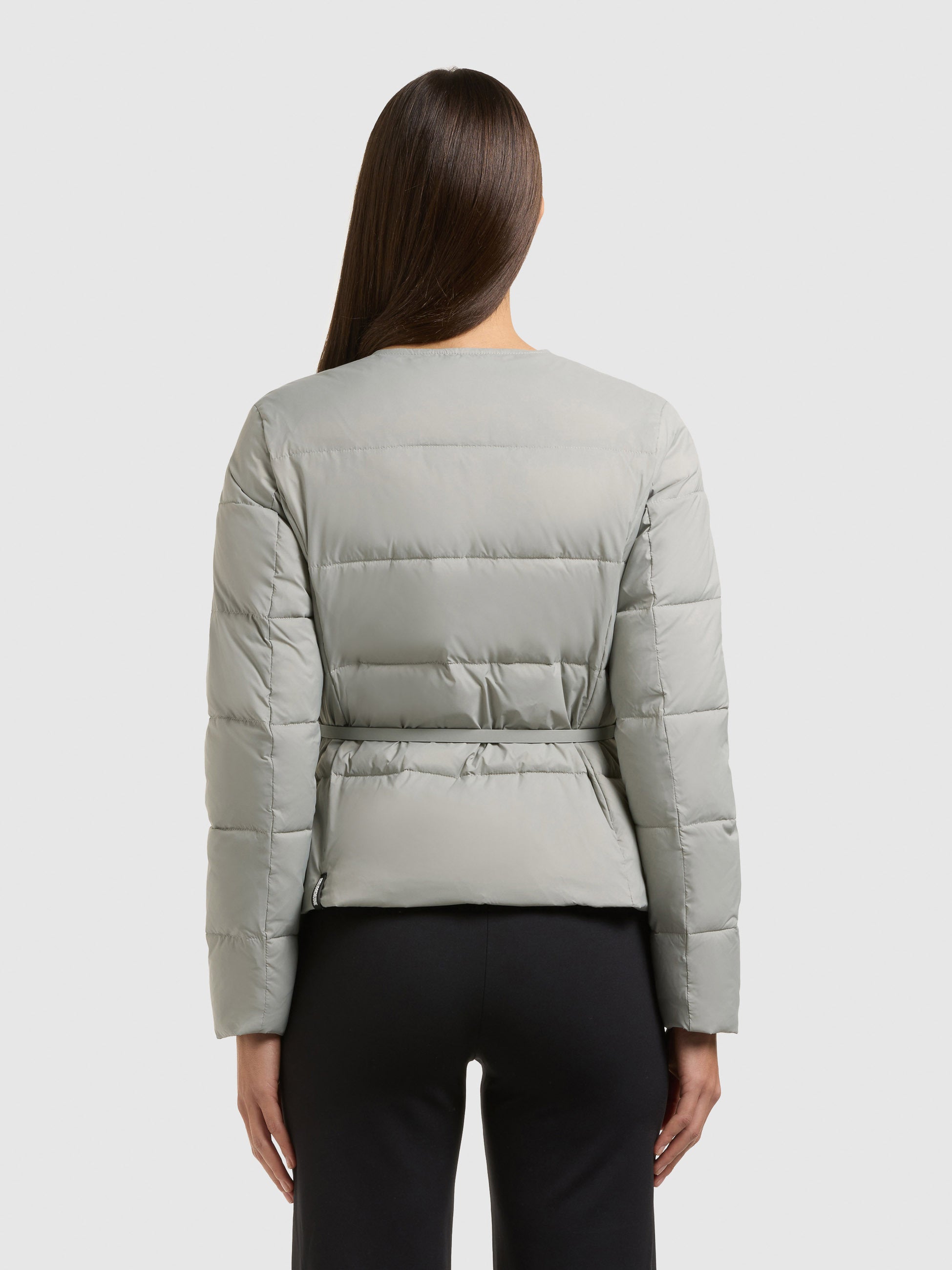 khujo-jacke-cinnia-cloud-green-kragenlose-damen-steppjacke-mit-g-rtel image 3