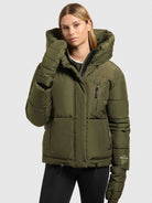khujo-jacket-peeke2-damen-steppjacke-mit-handschuhen-fern-green image 7