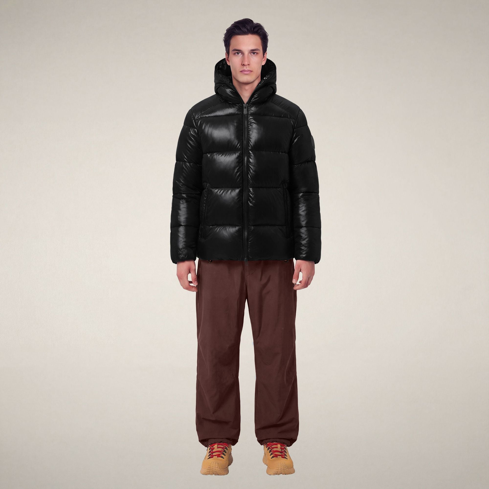 save-the-duck-edgard-herren-pufferjacke-schwarz-laqu image 1