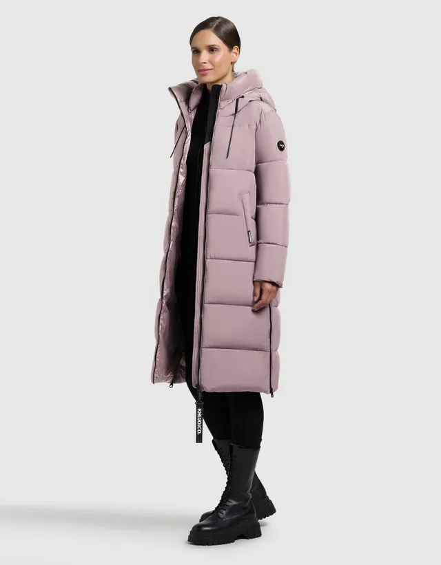 khujo-mantel-nalu-pale-mauve-knielanger-wattierter-steppmantel-damen image 1