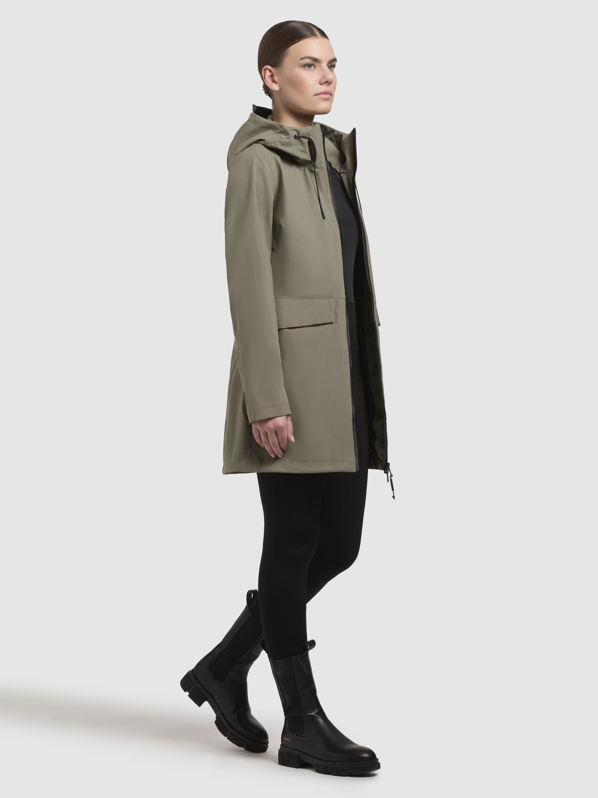 khujo-jacke-yoni-graugr-n-damen-regenjacke-wasserabweisend-mit-kapuze image 6