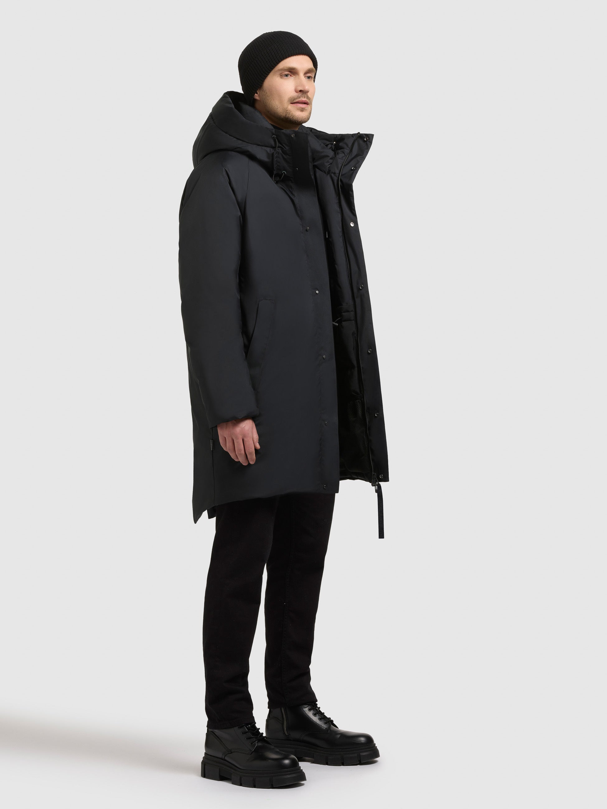 khujo-mantel-kenji-obrage-grey-parka-kurzmantel-loose-fit image 2