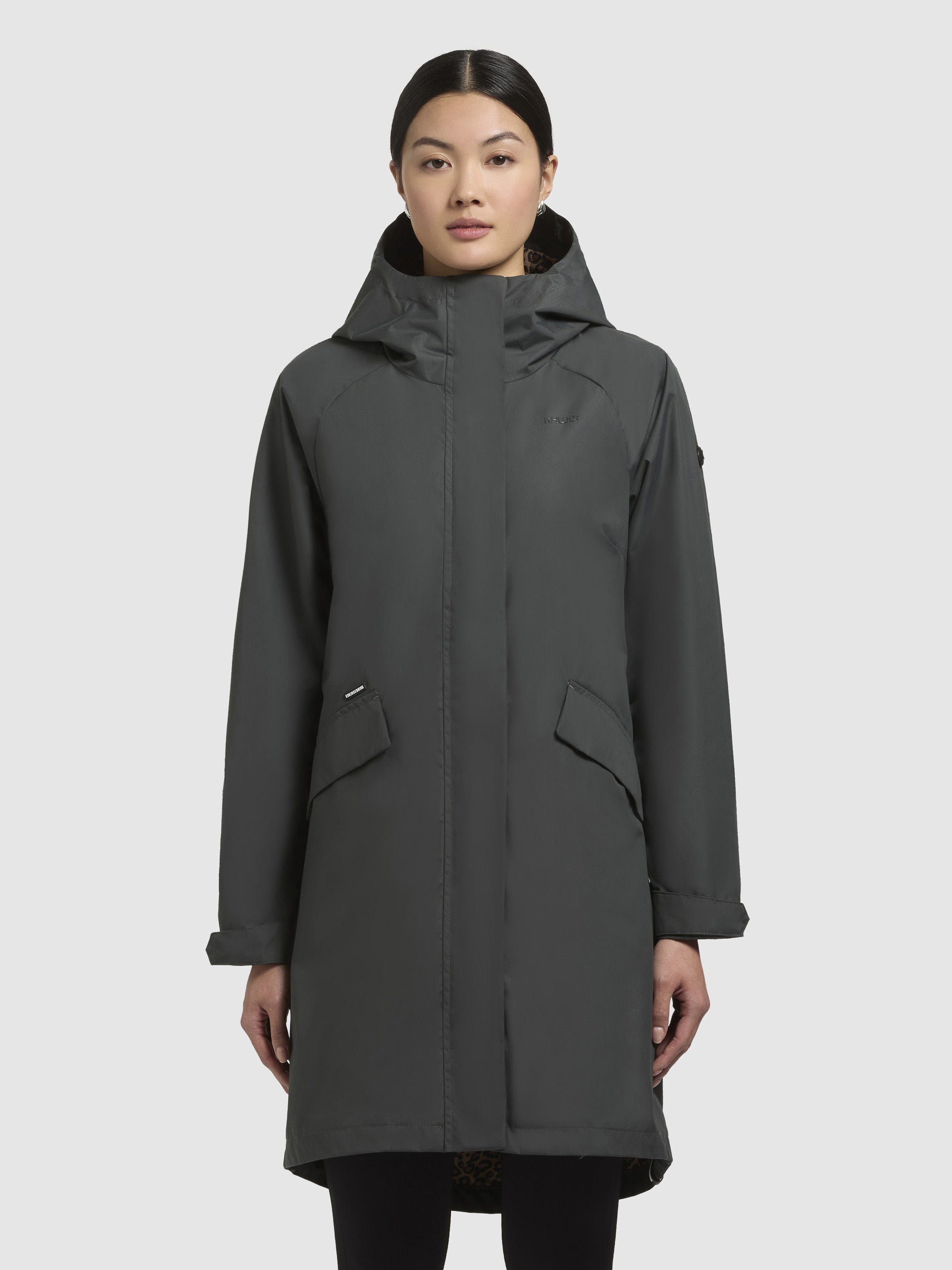 khujo-yeal-damen-kurzmantel-blaugrau-slim-fit image 4
