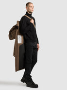 khujo-dash-damen-steppmantel-russet-brown-knielang-mit-kapuze-und-tragegurt image 8