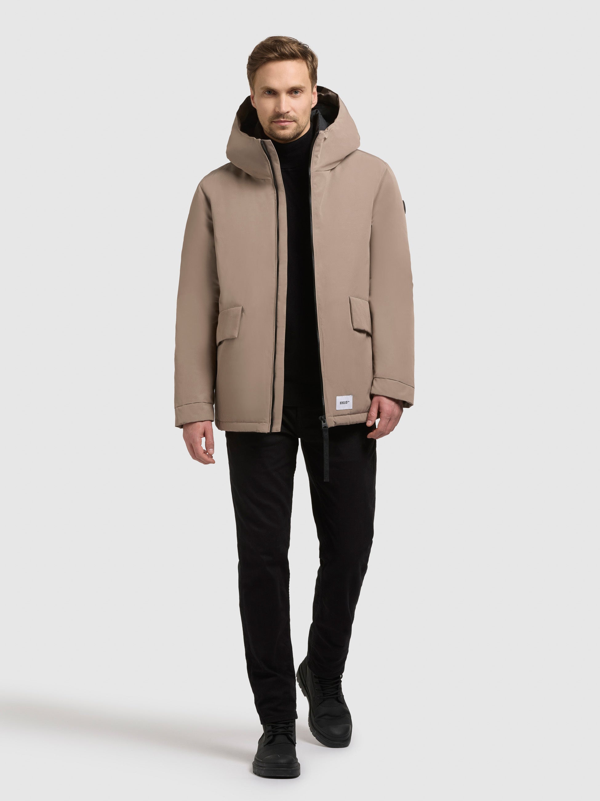 khujo-jacke-oreg-greige-winterjacke-mit-kapuze image 2
