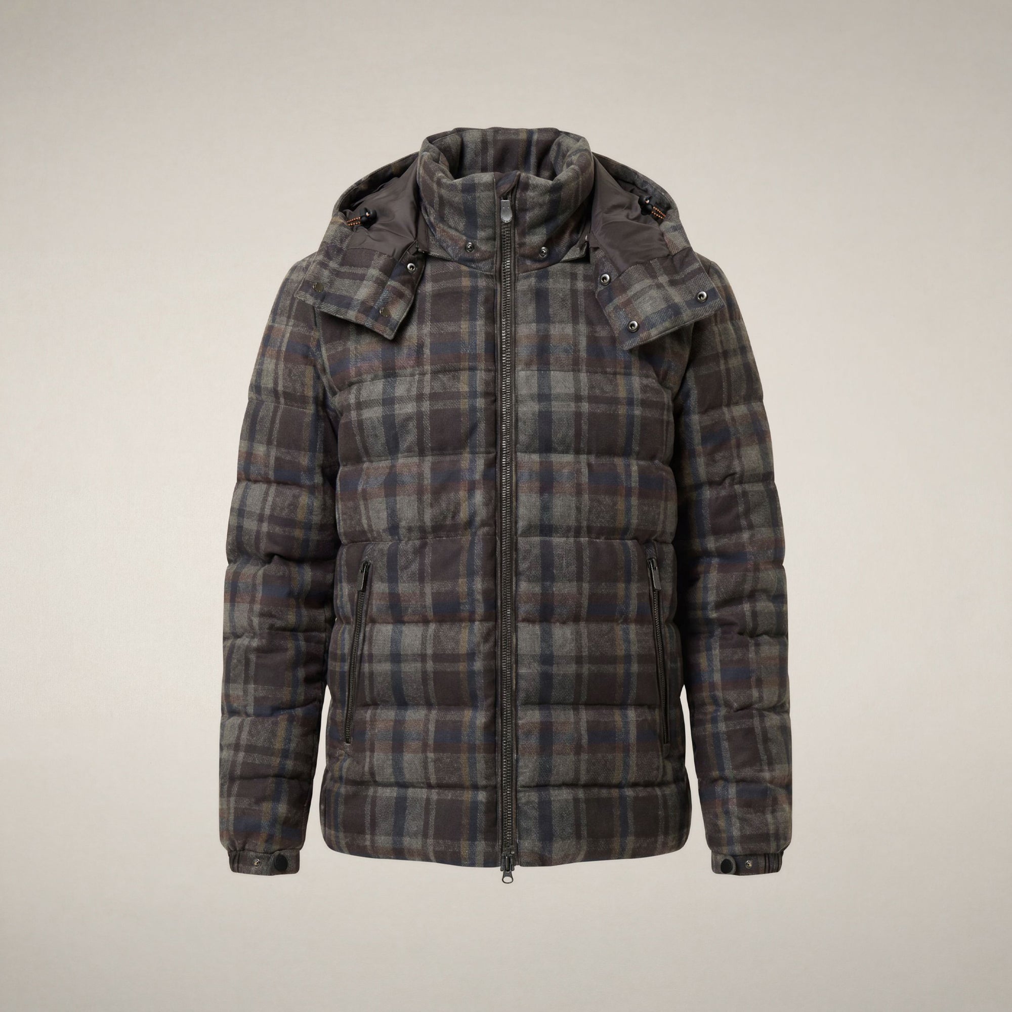 save-the-duck-gibson-herren-winterjacke-karo-braun image 3