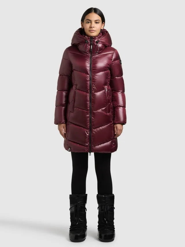khujo-adriana-damen-steppmantel-mahagoni-red-slim-fit image 1