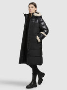 khujo-mantel-desna-steppmantel-schwarz-teddyfleece image 2