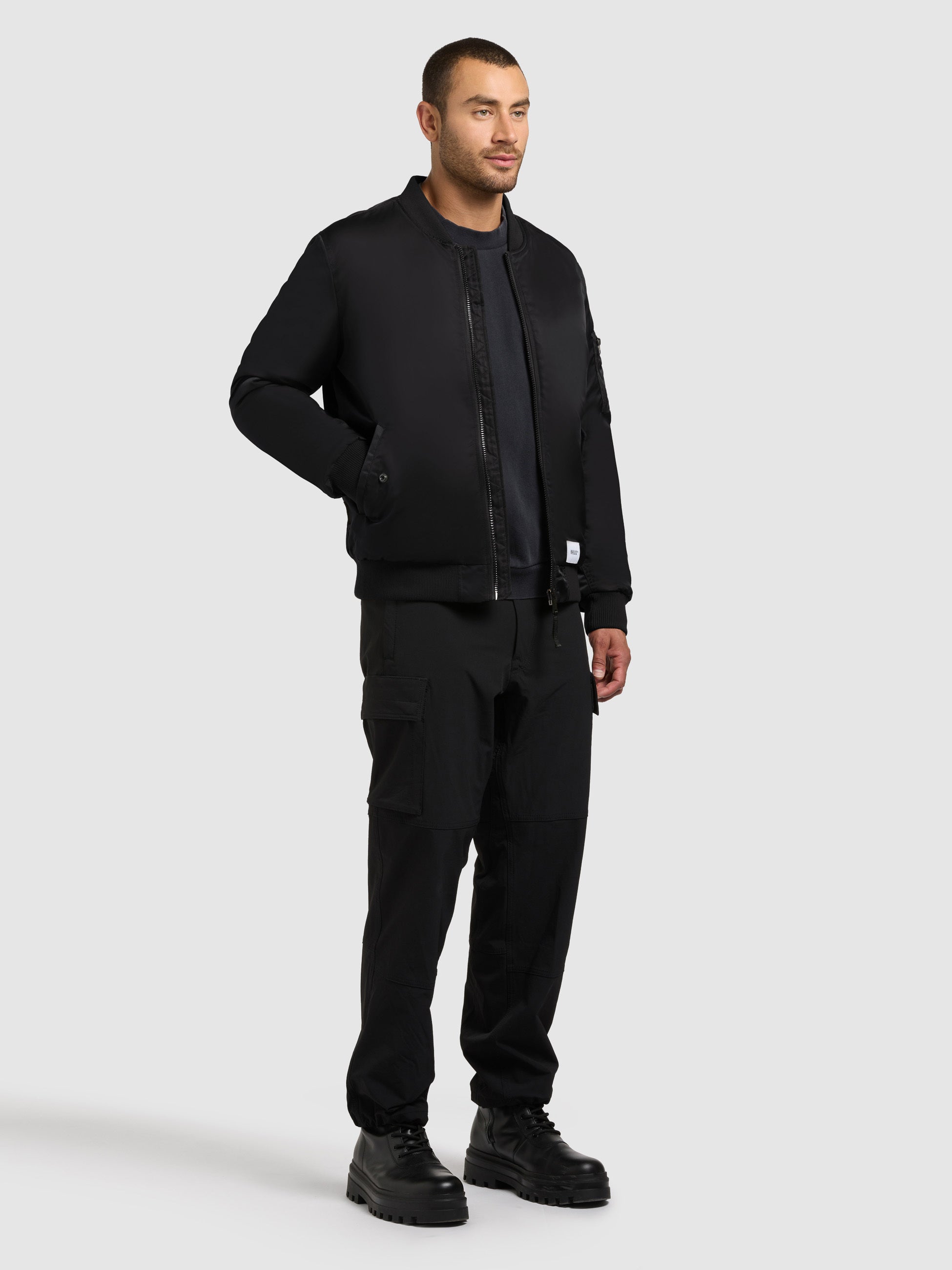 khujo-jacke-adon-black-bomberjacke-h-ftlang-bergangsjacke image 6