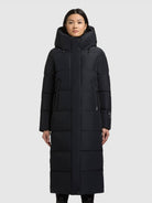 khujo-coat-soulani5-matt-port-blue-wadenlanger-damen-wintermantel-regular-fit image 4