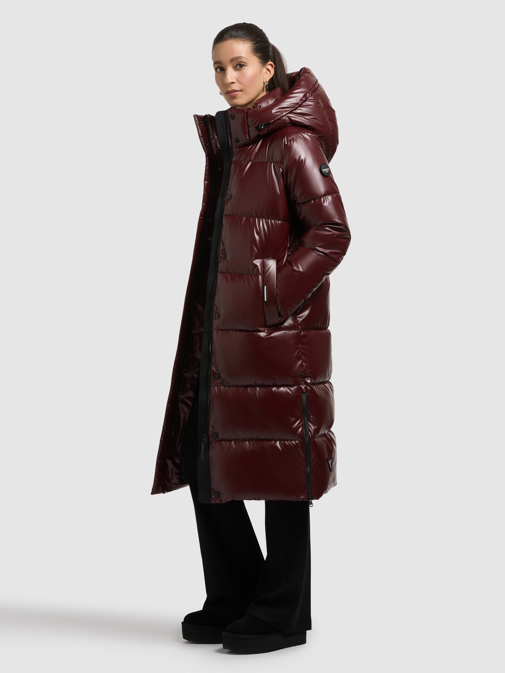 khujo-mantel-rachel2-shiny-mahagoni-red-damen-steppmantel image 6