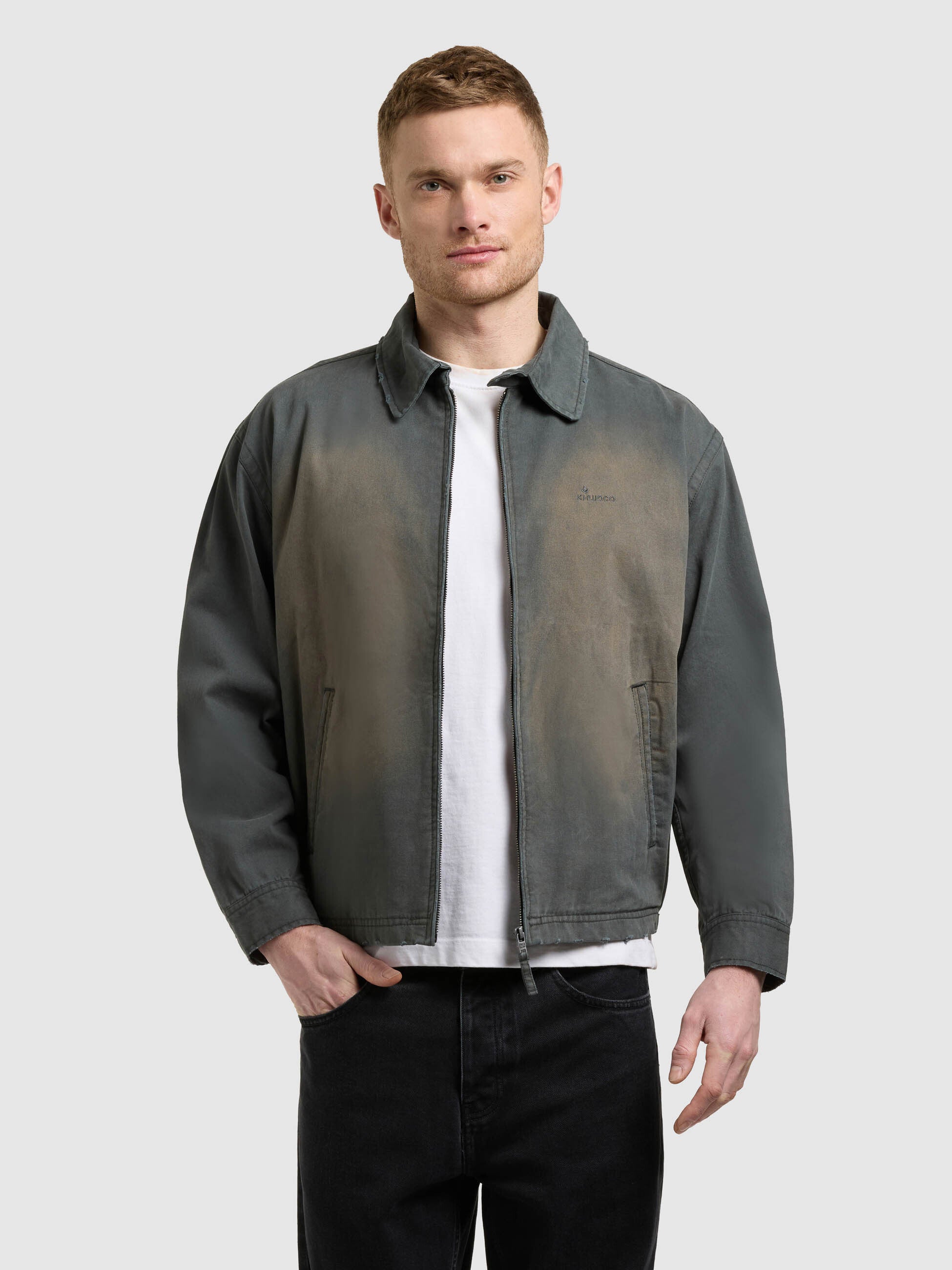 khujo-noam-blousonjacke-herren-used-look-dark-sea-green image 1