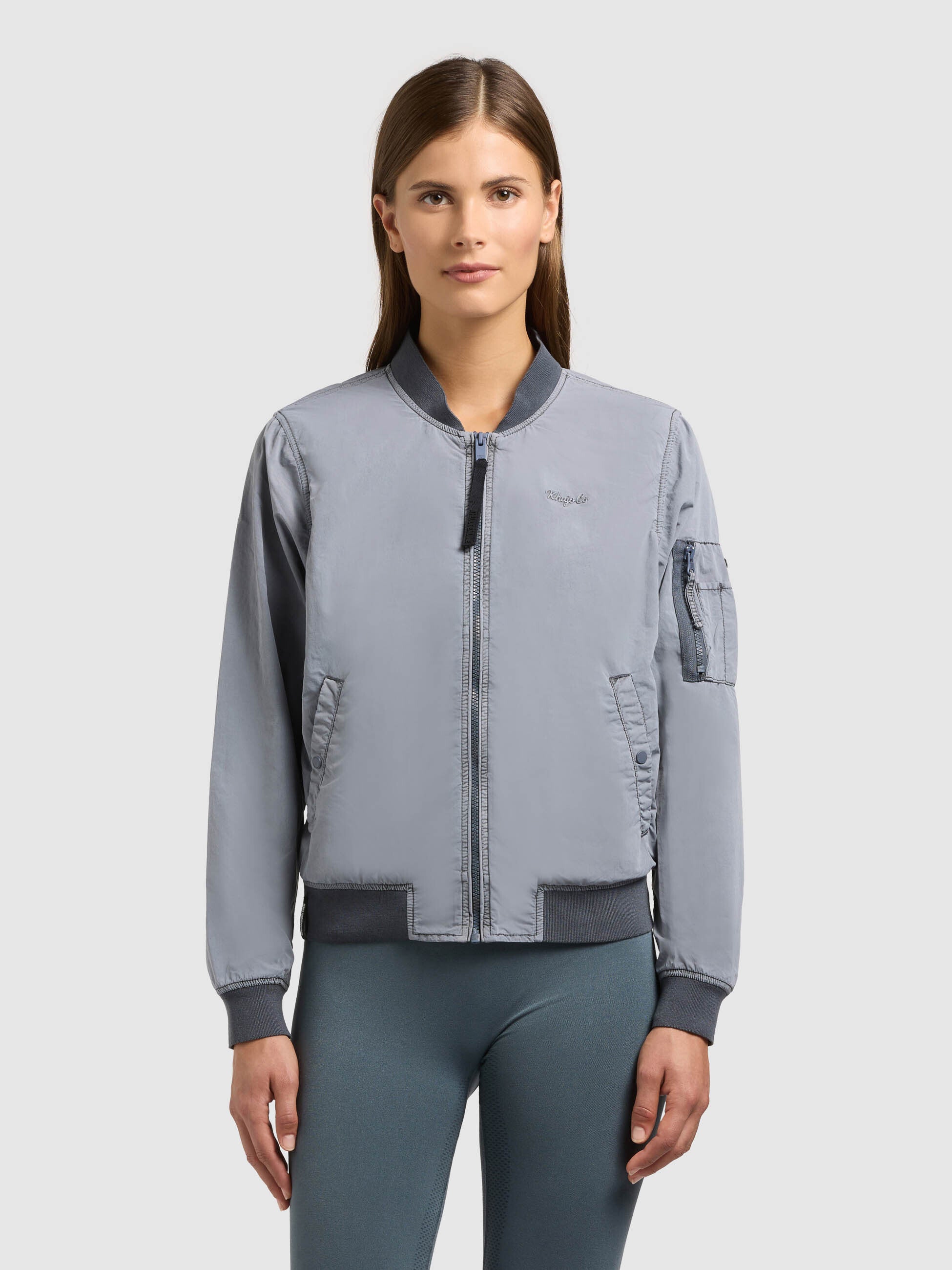khujo-jacke-denz-misty-blue-ungef-tterte-bomberjacke-blouson image 4