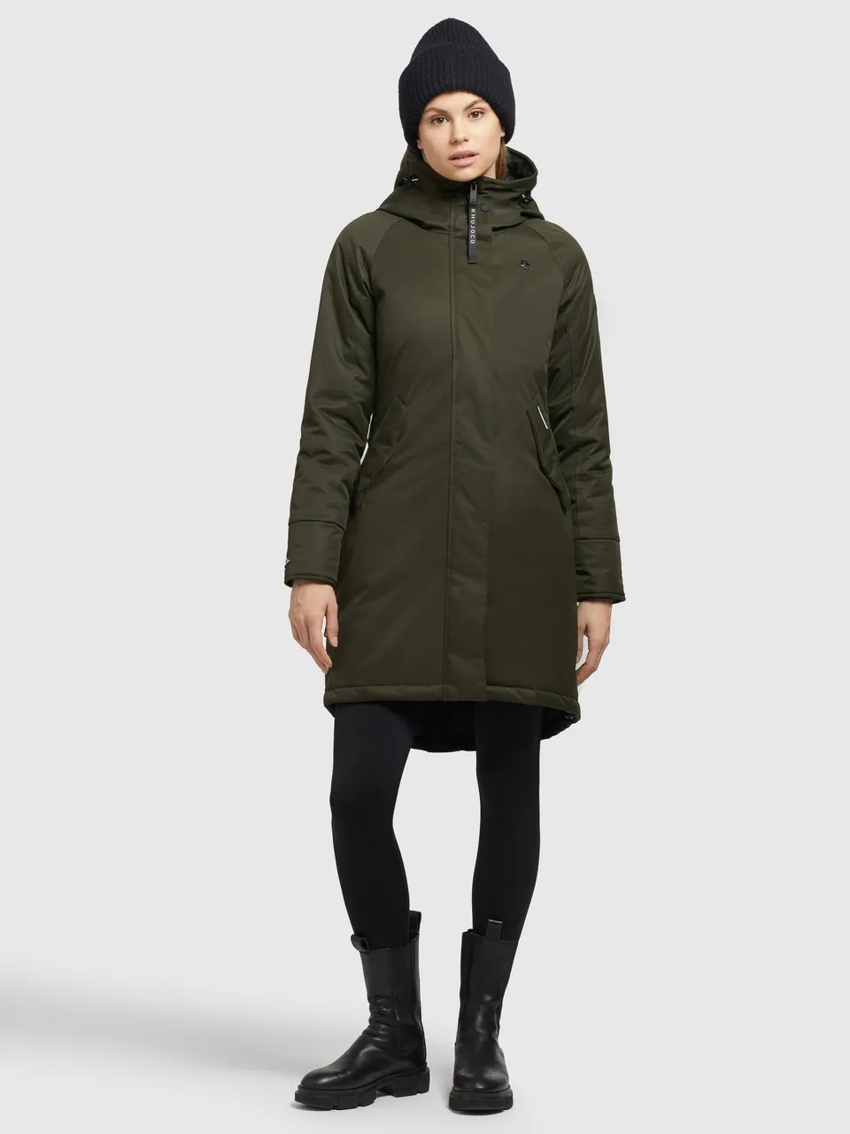 khujo-mantel-laria-dunkelgr-n-warmer-damen-parka-regular-fit image 1