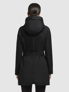 khujo-jacke-mosti-schwarz-trench-sommerparka-mit-leo-futter image 3