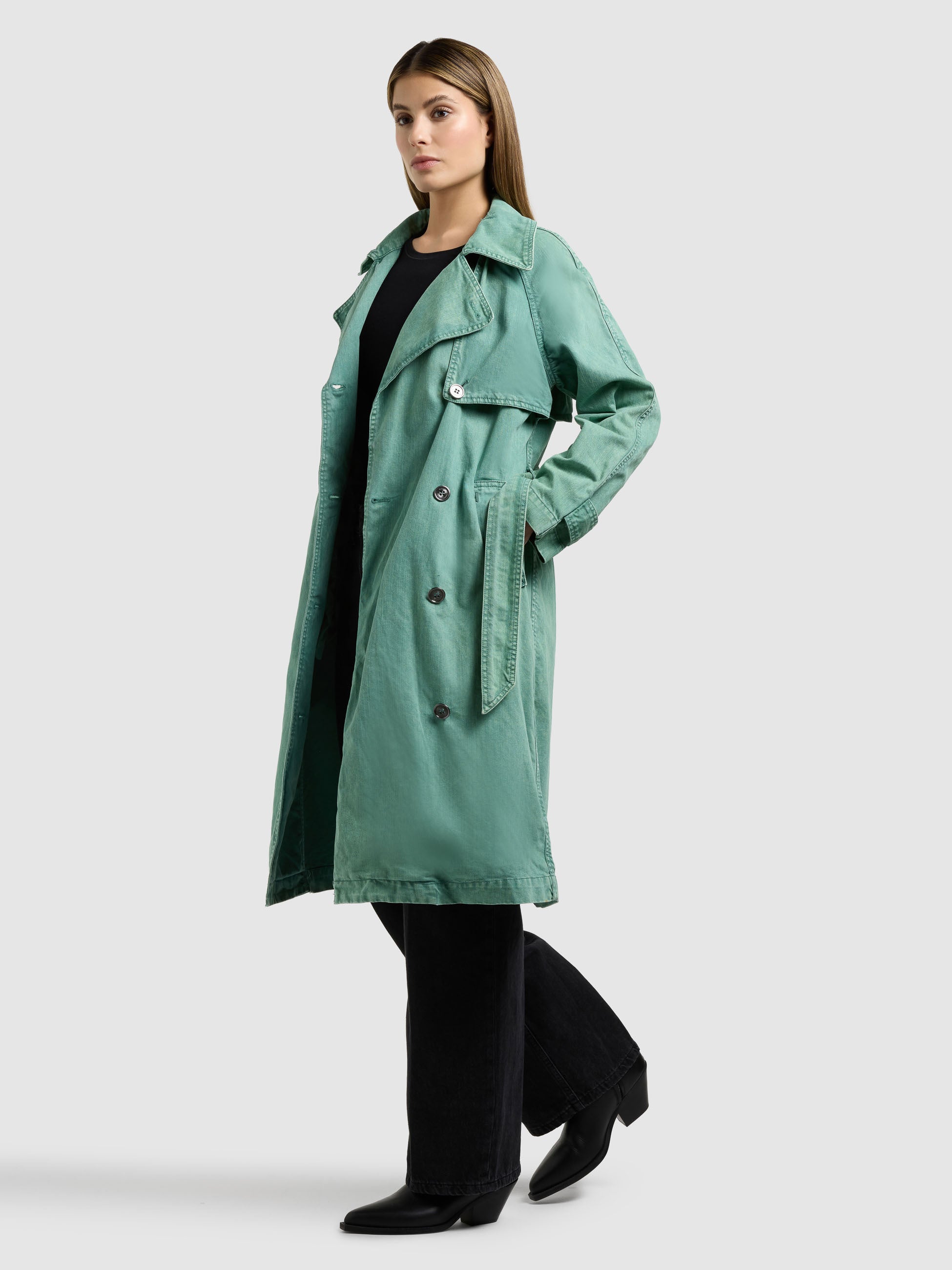 khujo-mantel-enza-damen-jeansmantel-pine-green image 2