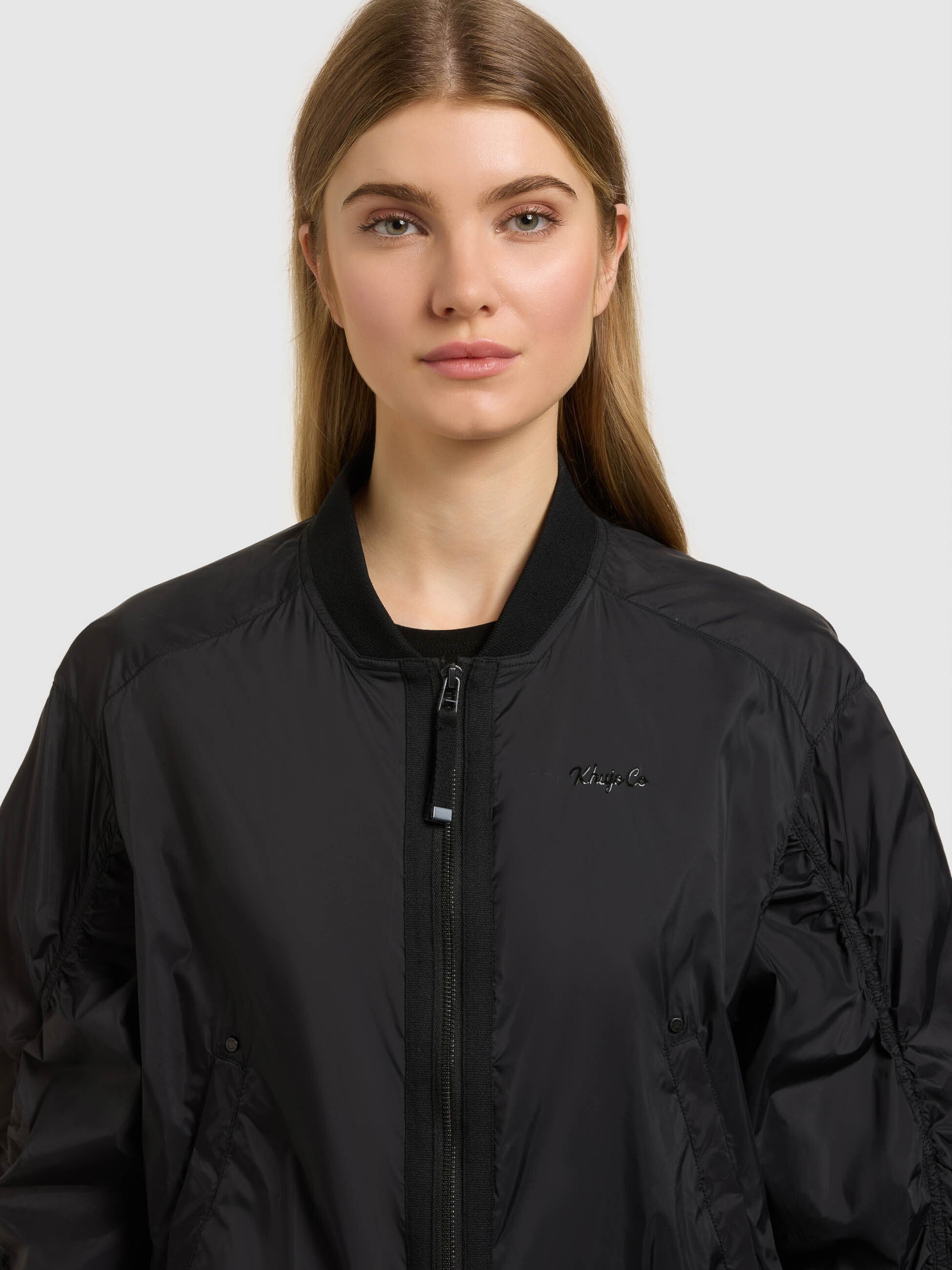khujo-jacke-tuvay-bomberjacke-black-fliegerseide image 7