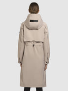 khujo-coat-pinax-beige-knielanger-sommerparka-damen image 3