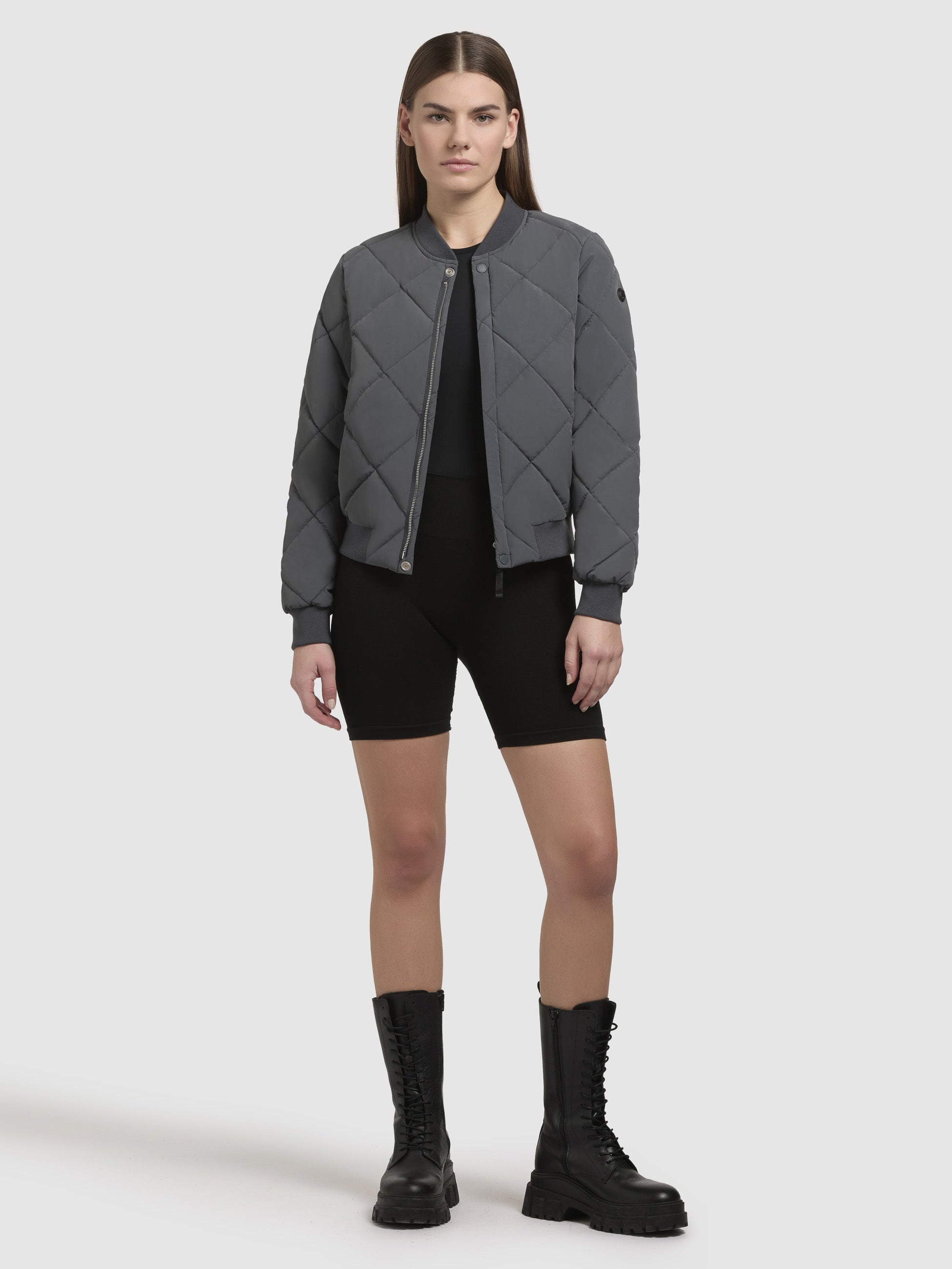 khujo-jacke-ange-blaugrau-damen-sommer-steppjacke-kurz-regular-fit image 1