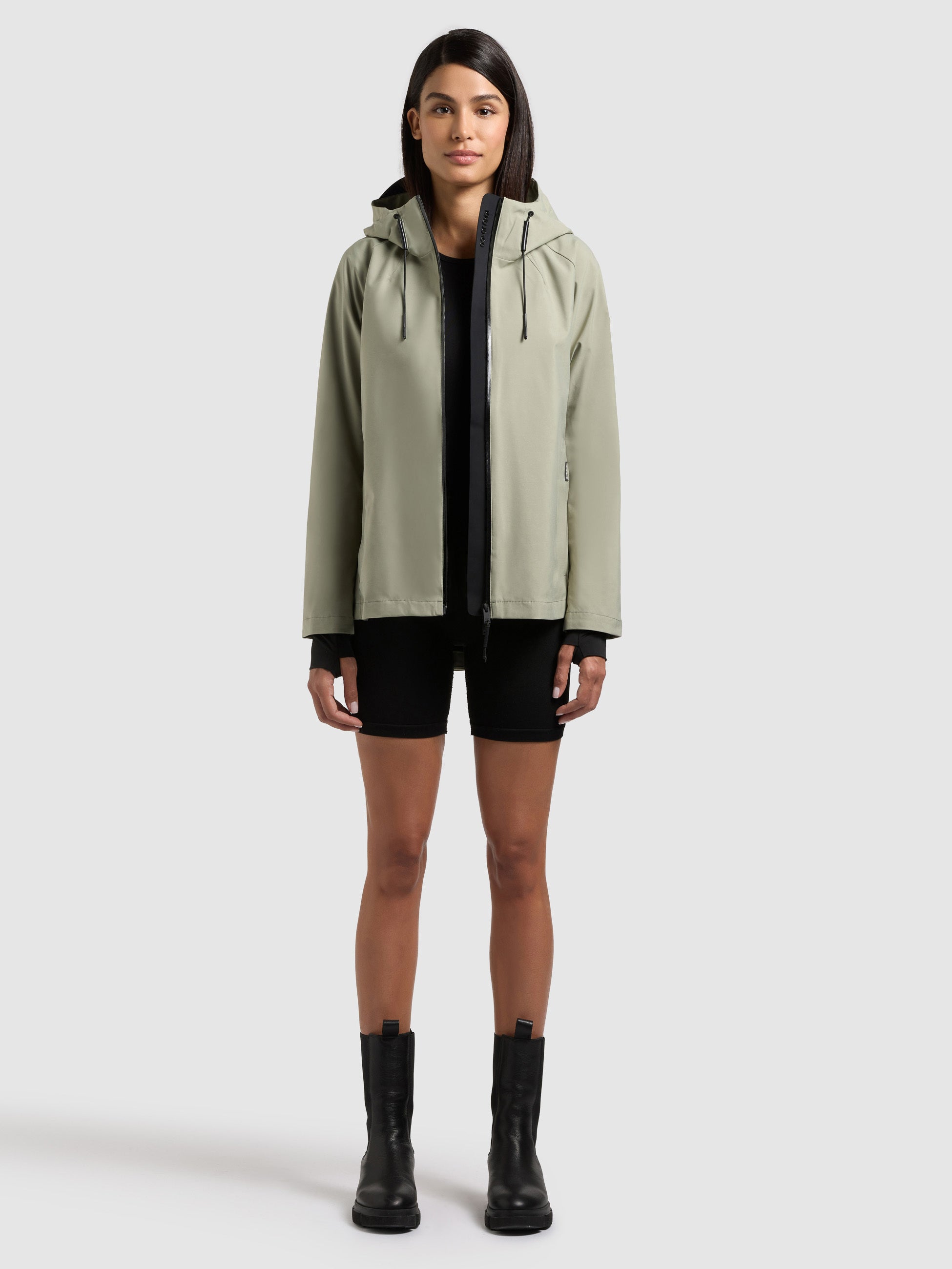 khujo-wrem-reet-green-damen-jacke-mit-kapuze-regenjacke-gr-n image 2