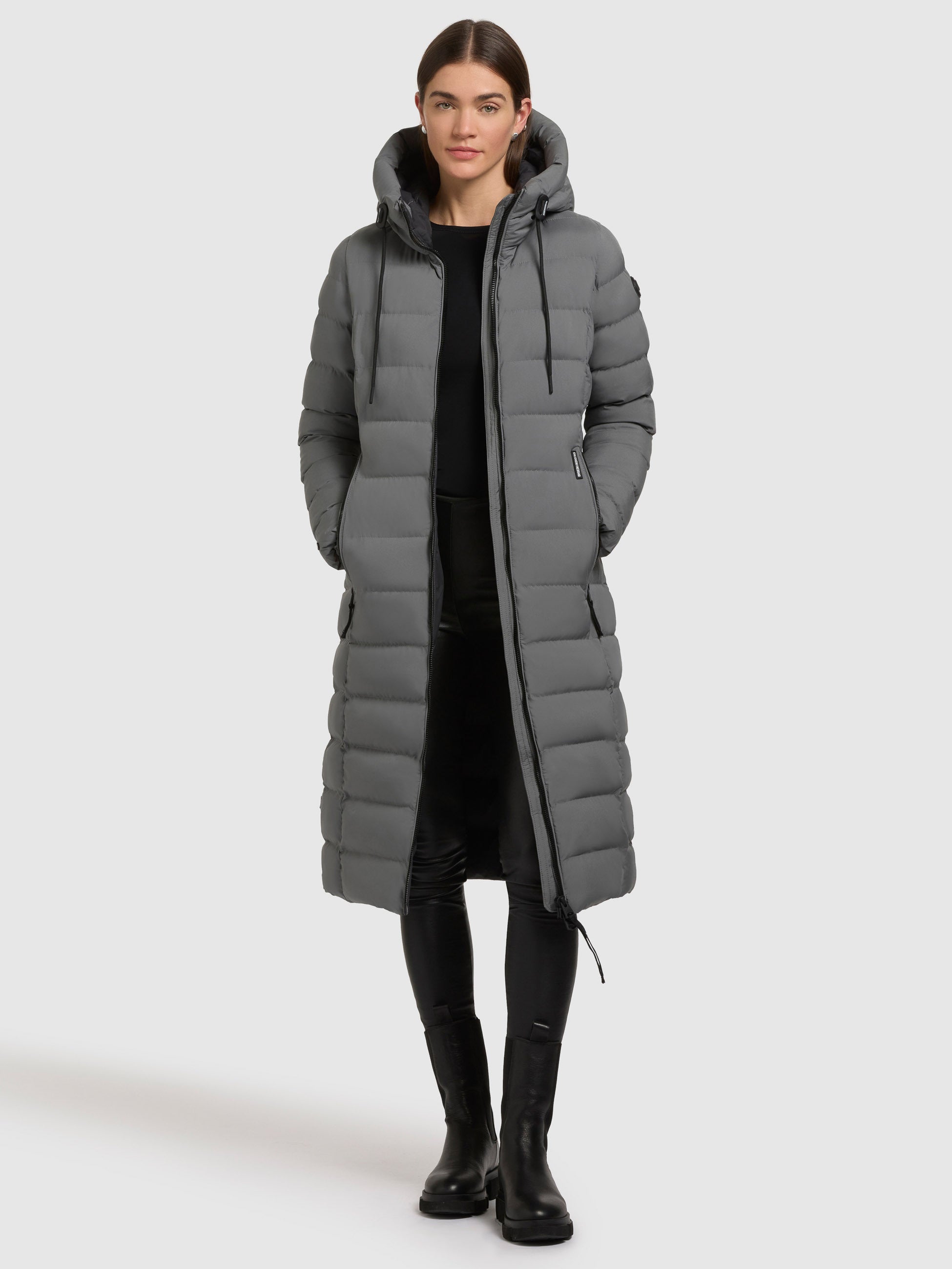 khujo-mantel-cleo-grau-damen-steppmantel-knielang-mit-kapuze-winter image 6