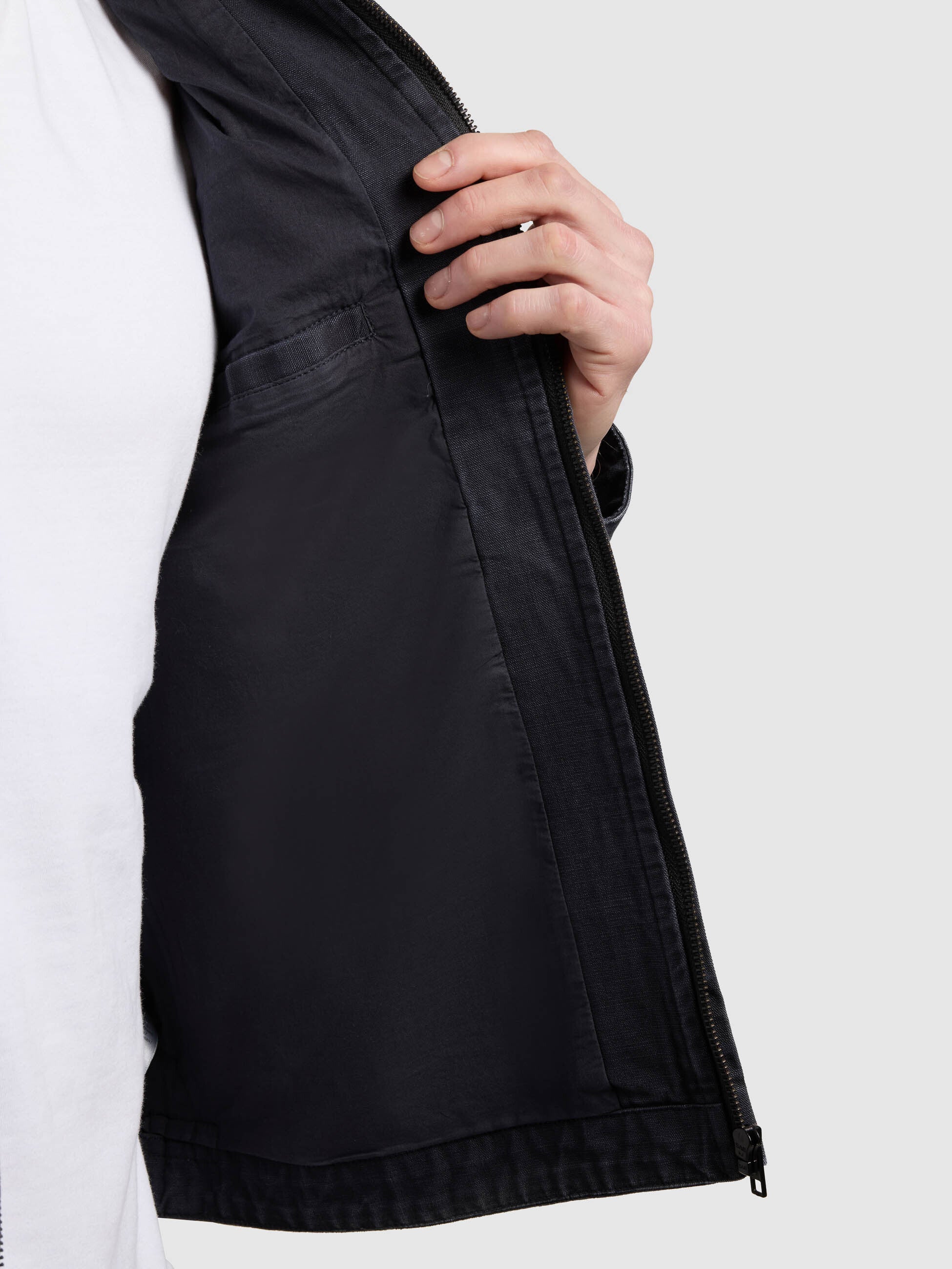 khujo-jacke-brave-black-damen-blouson-harrington-canvas image 8