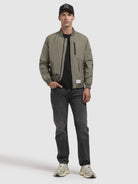 khujo-jacke-beki-graugr-n-damen-bomberjacke-gerippt image 6