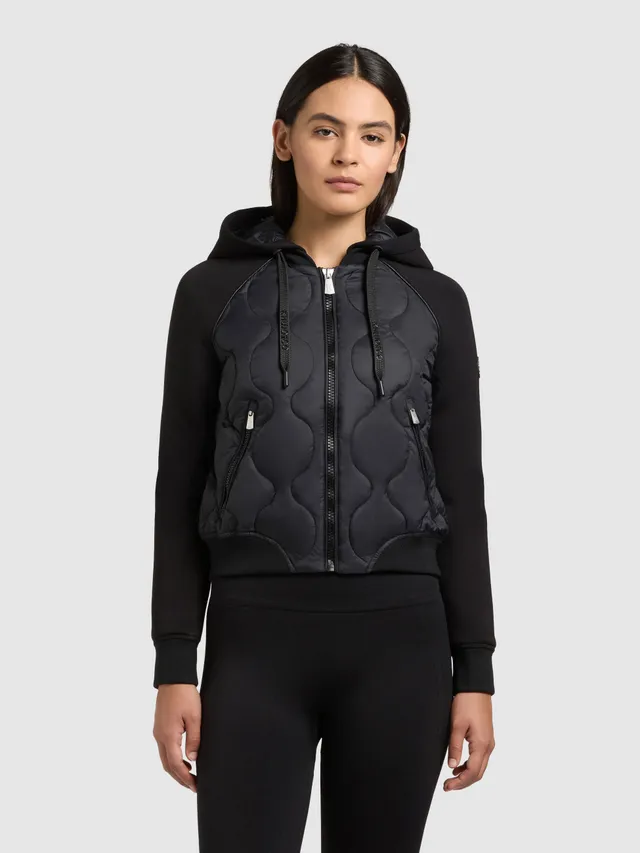 khujo-jacke-malaya-black-steppjacke-kurz-mit-materialmix-neopren image 1