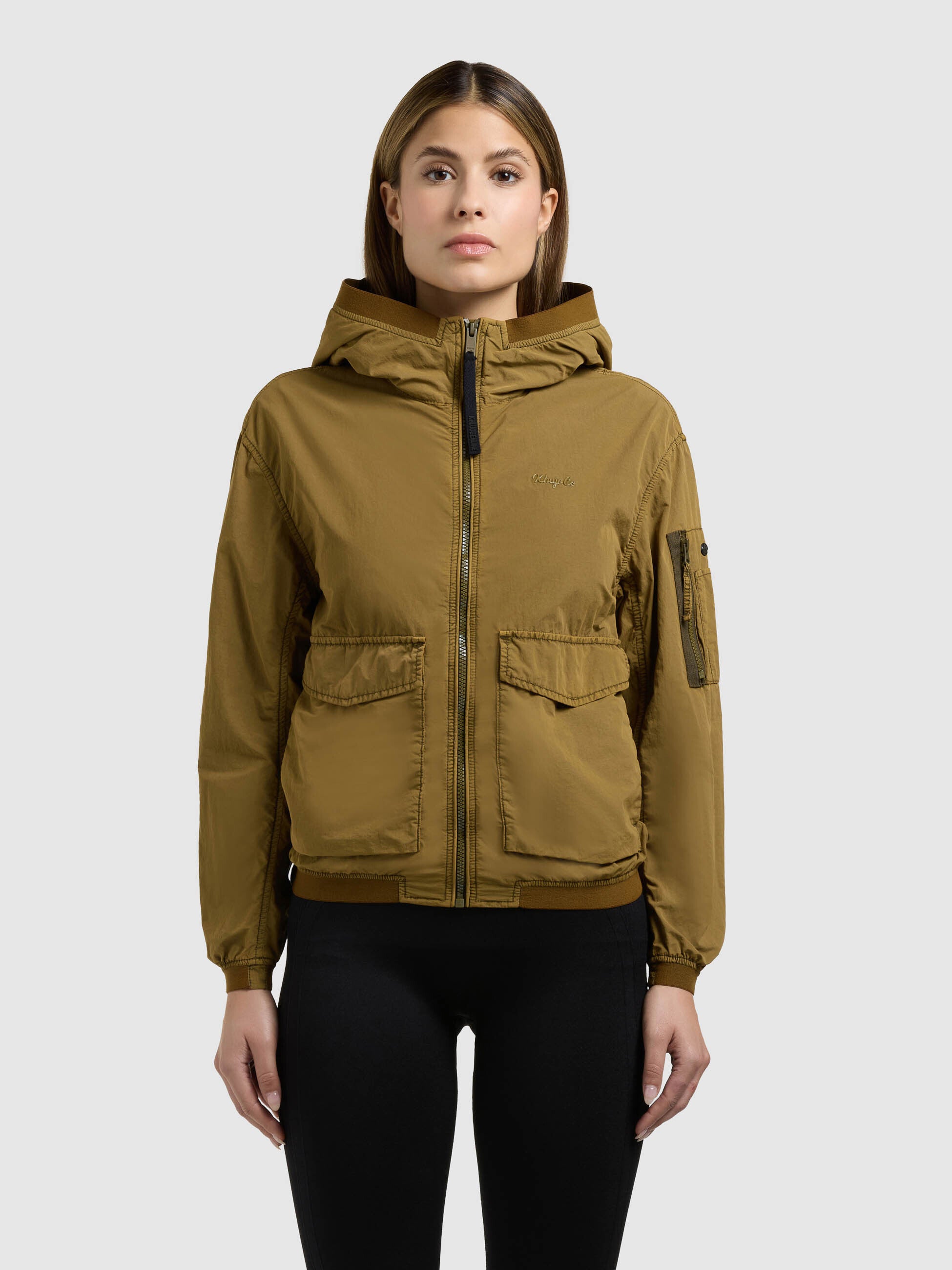 khujo-vona-damen-bomberjacke-canary-green image 4