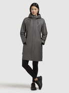 khujo-coat-liede-dark-gray-kurzmantel-regenjacke-mit-kapuze image 2