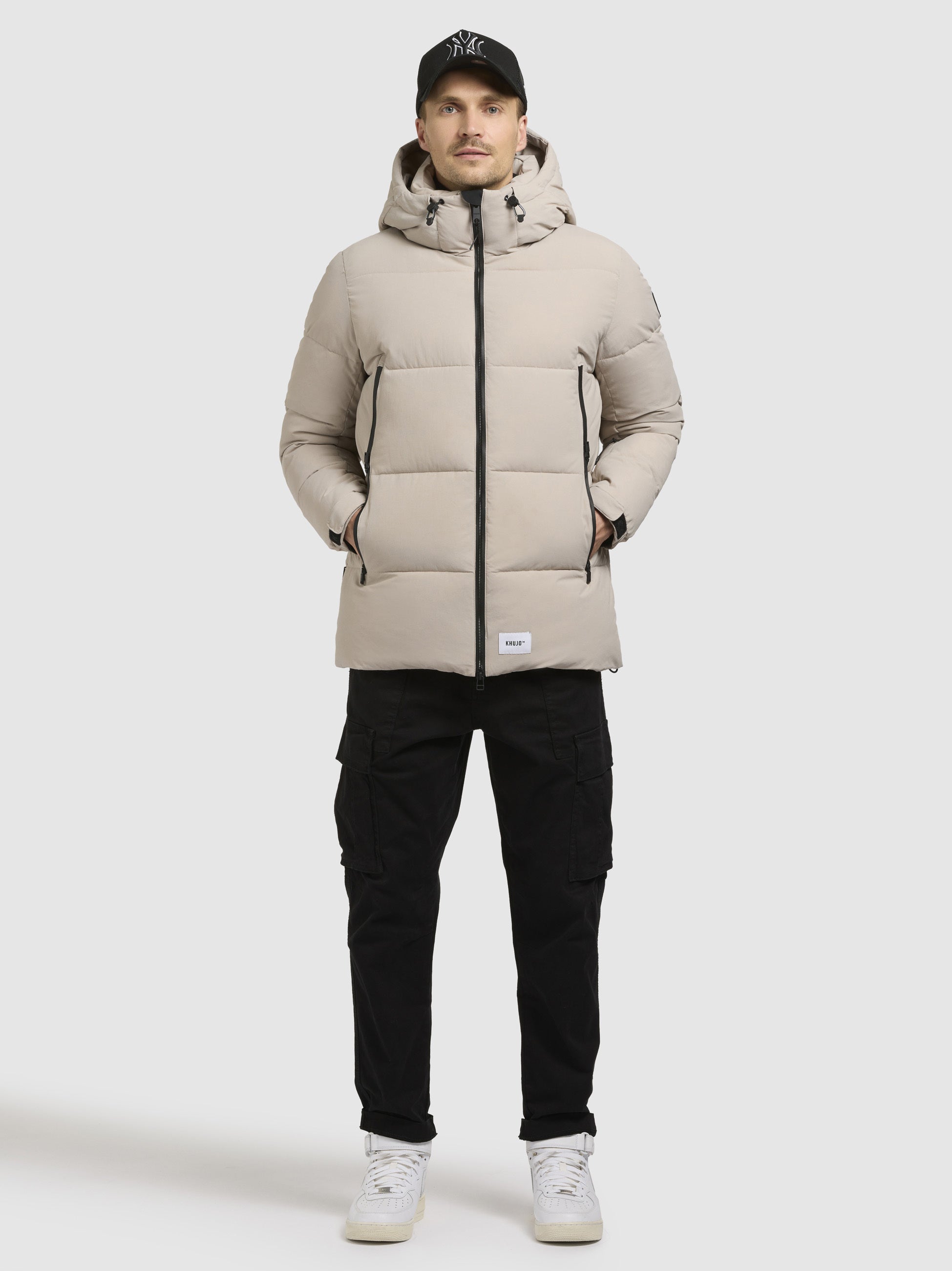 khujo-jacke-roan-hellgrau-gesteppte-damen-winterjacke-mit-kapuze image 1
