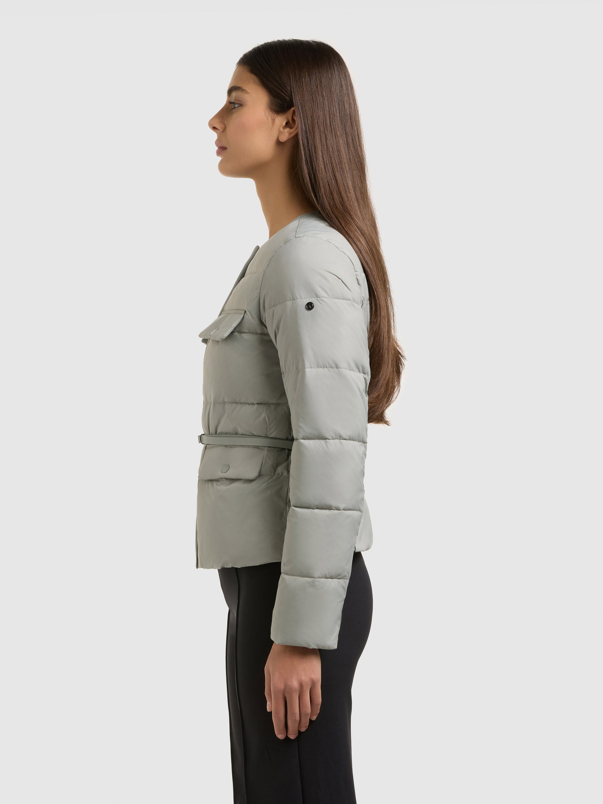 khujo-jacke-cinnia-cloud-green-kragenlose-damen-steppjacke-mit-g-rtel image 5