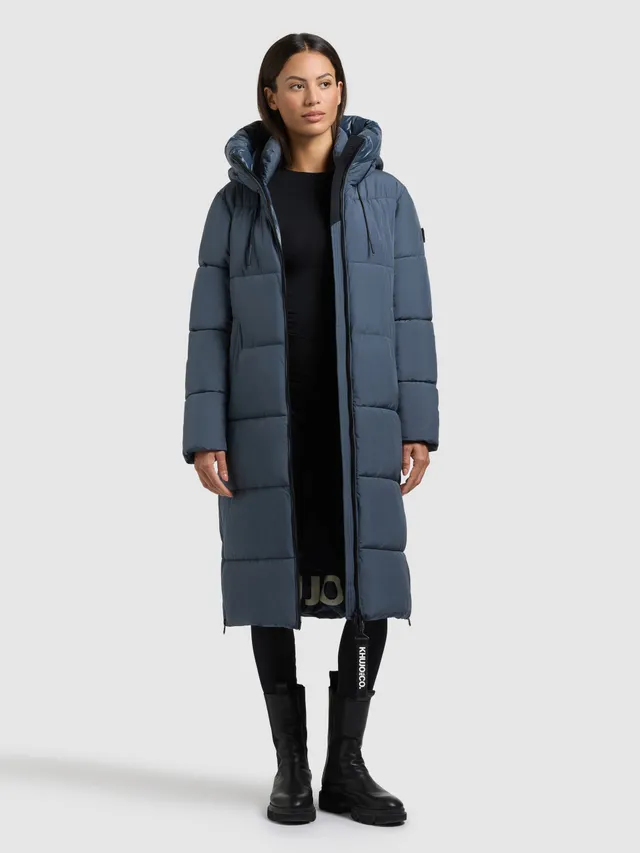 khujo-coat-nalu-dim-blue-knielanger-steppmantel-f-r-damen image 1