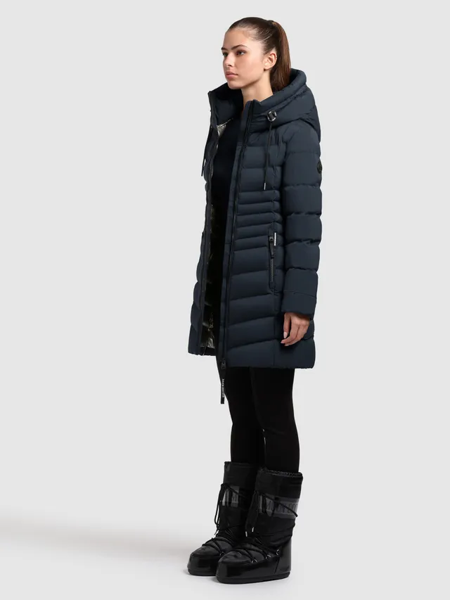 khujo-mantel-lava-port-blue-damen-kurzmantel-slim-fit-steppjacke image 1