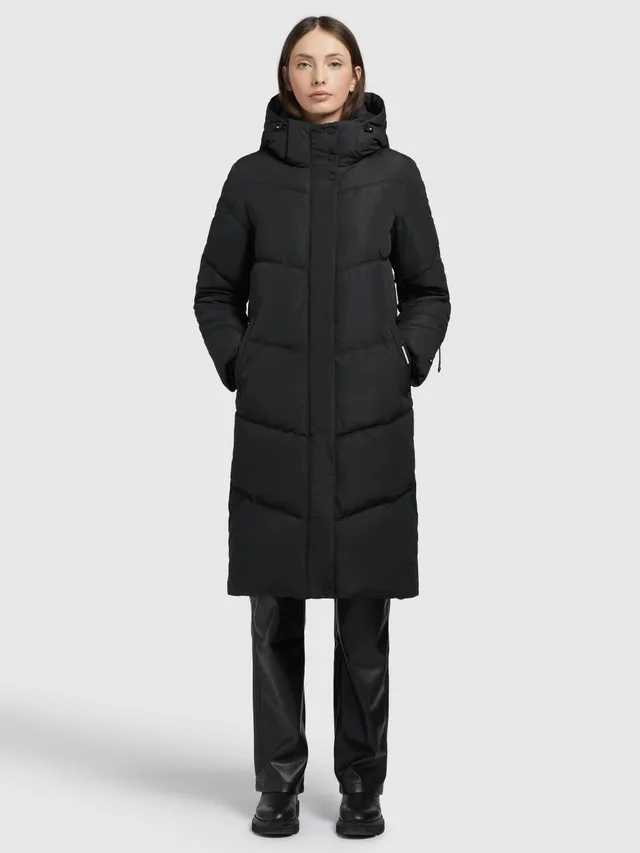 khujo-coat-torino4-black-knielanger-damen-steppmantel-schwarz image 1