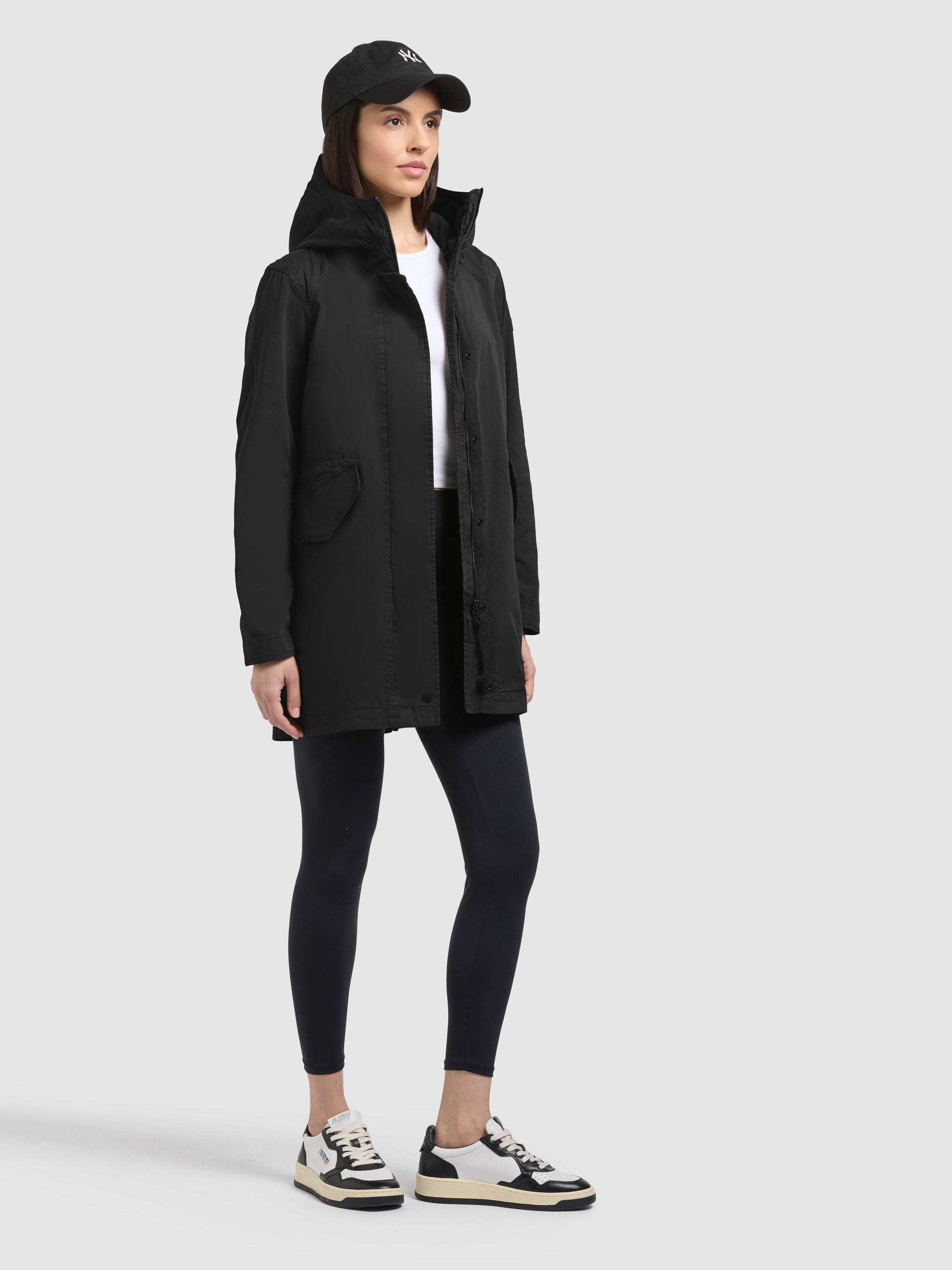 khujo-mantel-nika-black-parka-damen-aus-baumwoll-twill-mit-kapuze image 6