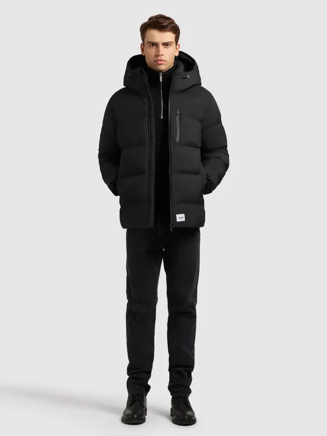 khujo-jacke-silas3-black-warm-wattierte-steppjacke-mit-kapuze image 1