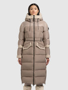 khujo-coat-julita2-greige-wadenlanger-steppmantel-teddy image 4