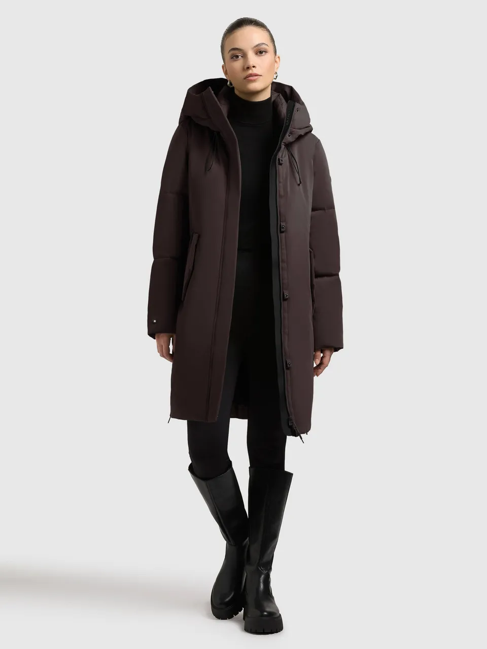 khujo-mantel-nean-damen-kurzmantel-moody-plum image 1