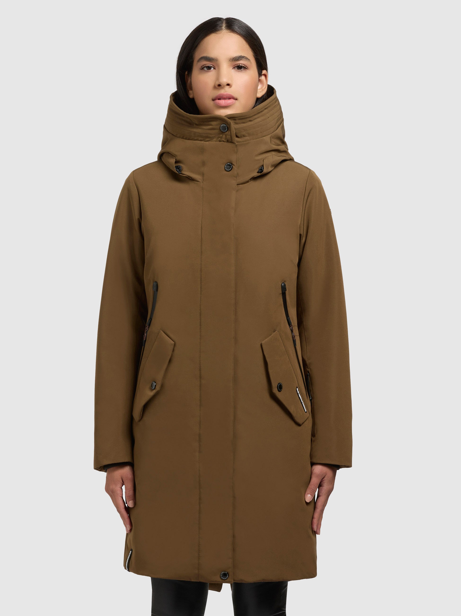 khujo-charlyn4-damen-kurzmantel-khaki image 4