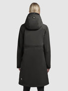 khujo-harpe-damen-kurzmantel-dunkelbraun-slim-fit-mit-kapuze image 3