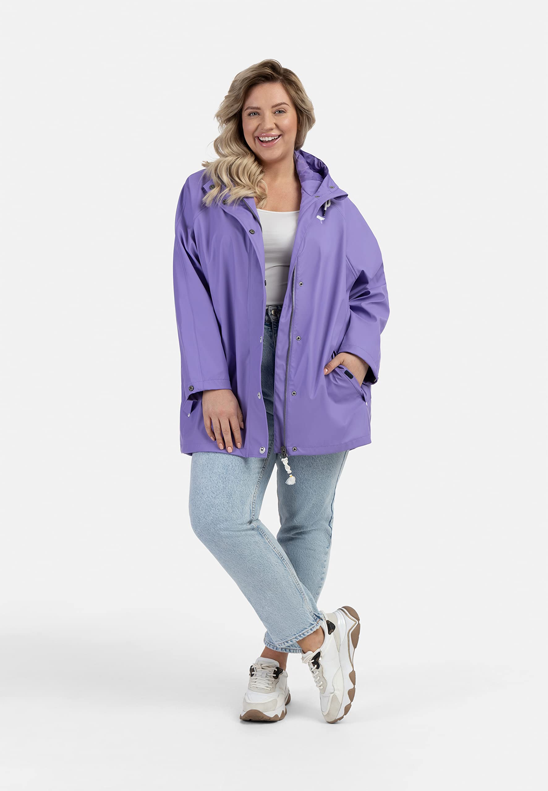 schmuddelwedda-damen-plus-size-regenmantel-langer-wetterfester-regenmantel image 3