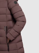khujo-coat-gamp-orchid-lilac-knielanger-steppmantel-damen image 8